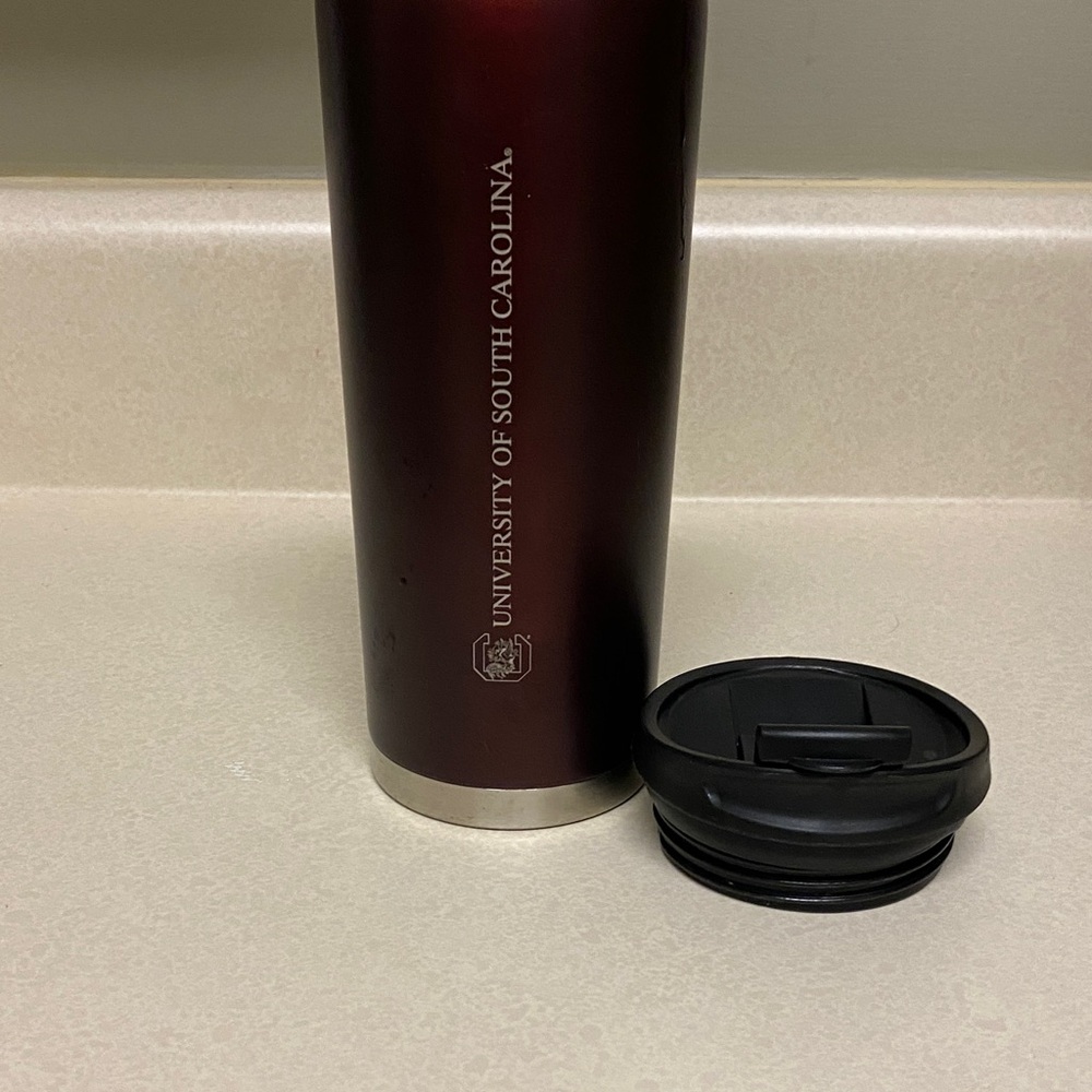University of South Carolina garnet and Black Travel Mug